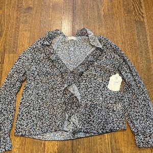 Altar'd State Black and White Floral Top